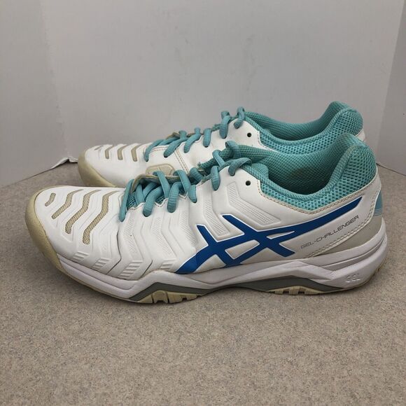 Asics Women's Gel Dedicate 8 Tennis Shoes White Teal Blue Size 8.5 - Picture 5 of 9